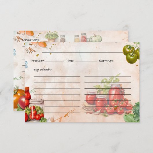 Tomato Paste Recicard Begleitkarte (Vorne/Hinten)