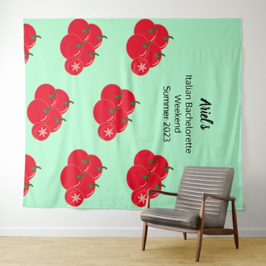 Tomato Pattern Junggeselinnen-Abschied Hochzeitsta Wandteppich (Beispiel (Horizontal))