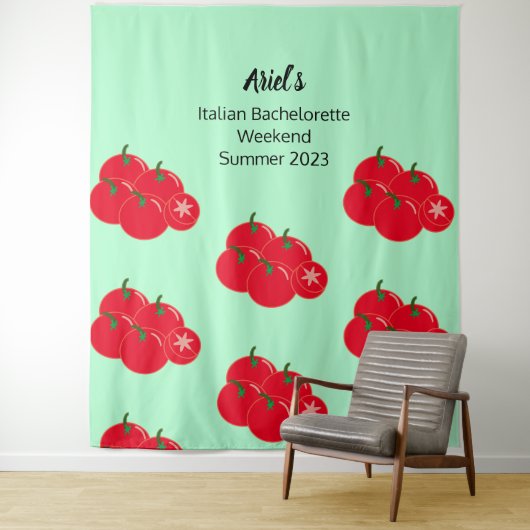 Tomato Pattern Junggeselinnen-Abschied Hochzeitsta Wandteppich (Beispiel)