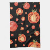 Tomato Pattern | Schwarz/Rot Geschirrtuch (Vertikal)