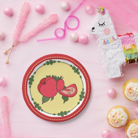 Tomato Picnic Plate Pappteller (Party)