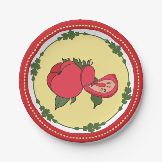 Tomato Picnic Plate Pappteller (Vorderseite)