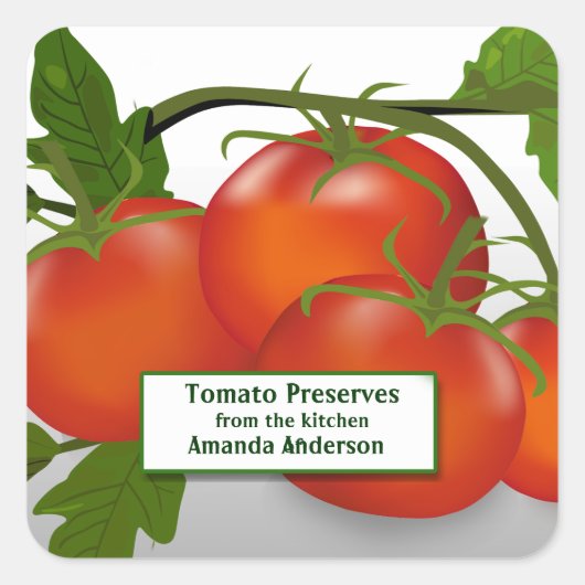 Tomato Preserve Sq Aufkleber (Vorderseite)