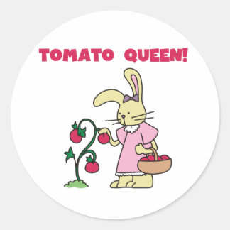 Tomato Queen T - Shirt und Geschenke Runder Aufkleber