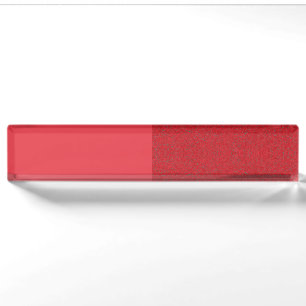 Tomato Red Acrylic Desk Namplate - Anpassbar Namensplakette
