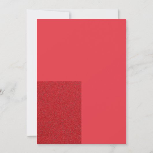 Tomato Red Bottom Block Card - Anpassbar Save The Date (Vorderseite)