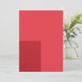 Tomato Red Bottom Block Card - Anpassbar Save The Date (Stehend Vorderseite)