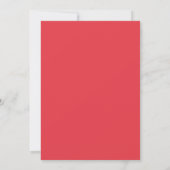 Tomato Red Bottom Block Card - Anpassbar Save The Date (Rückseite)