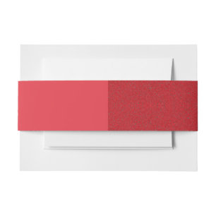 Tomato Red Contrast Einladung Bauchband (Custom) Einladungsbanderole