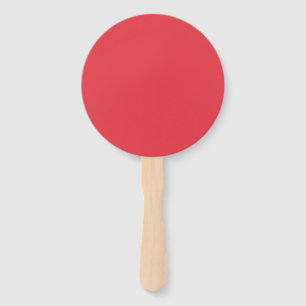 Tomato Red Custom Round Hand Fan Set Fächer