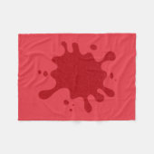 Tomato Red Customizable Tropfen Fleece Blanket (Vorderseite (Horizontal))