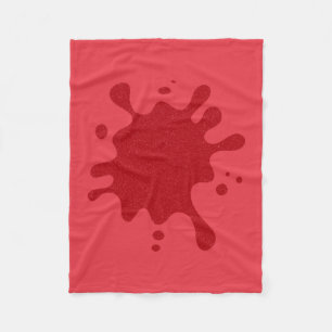 Tomato Red Customizable Tropfen Fleece Blanket