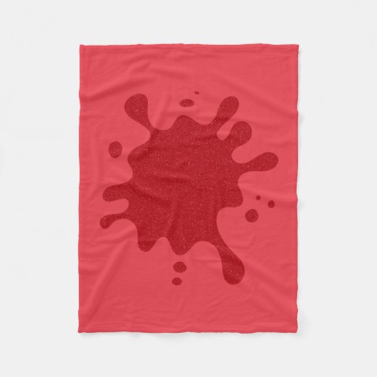 Tomato Red Customizable Tropfen Fleece Blanket (Vorderseite)