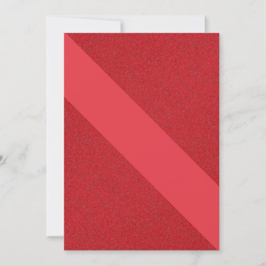 Tomato Red Diagonal Stripe Card - Anpassbar Save The Date (Vorderseite)