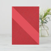 Tomato Red Diagonal Stripe Card - Anpassbar Save The Date (Stehend Vorderseite)
