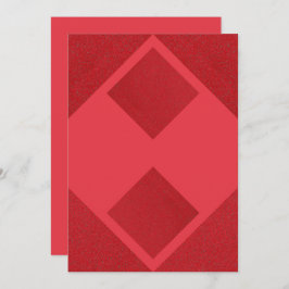 Tomato Red Diamond Blockeinladung - Anpassbar Save The Date