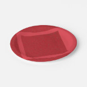 Tomato Red Diamond Frame Party Plate - Anpassen Pappteller (Schrägansicht)