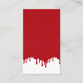 Tomato Red Drip on White Calling Card – Customize Telefonnummerkarte (Vorderseite)