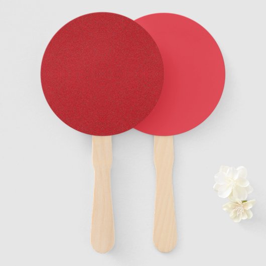 Tomato Red Duo Textur Custom Hand Fan Set Fächer (Vorne und Hinten)