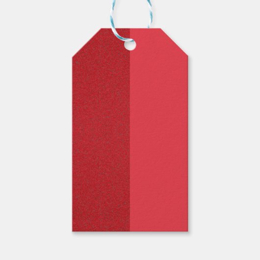 Tomato Red Duo Texture Gift Tag - Anpassbar Geschenkanhänger (Vorderseite)