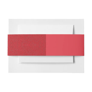 Tomato Red Duo-Tone Einladung Bauchband (Custom) Einladungsbanderole