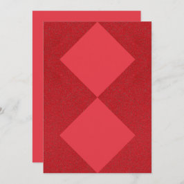 Tomato Red Geometric Duo Card - individuell anpass Save The Date