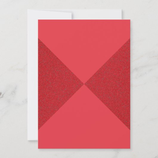 Tomato Red Geometric Split Card - Anpassbar Save The Date (Vorderseite)