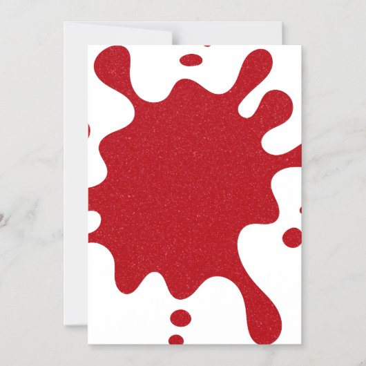 Tomato Red Glitzer Splash on White Magnet (Custom) (Vorderseite)