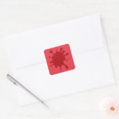 Tomato Red Glitzer Splash Square Stickers (Custom) (Umschlag)