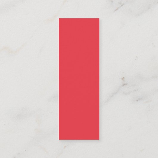 Tomato Red Half Noise Business Card - Anpassbar Mini Visitenkarte (Rückseite)