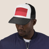 Tomato Red Horizontal Split Trucker Hat (Custom) Truckerkappe (Beispiel)