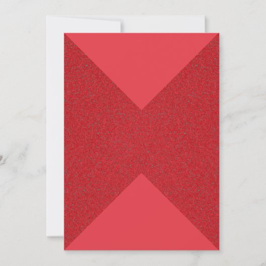 Tomato Red Hourglass Card - Benutzerdefiniertes De Save The Date (Vorderseite)