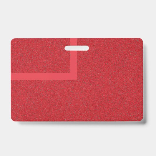 Tomato Red L-Shape Textured Name Abzeichen - Anpas Ausweis (Vorderseite)