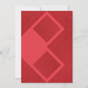 Tomato Red Modern Diamond Card - Anpassbar Save The Date
