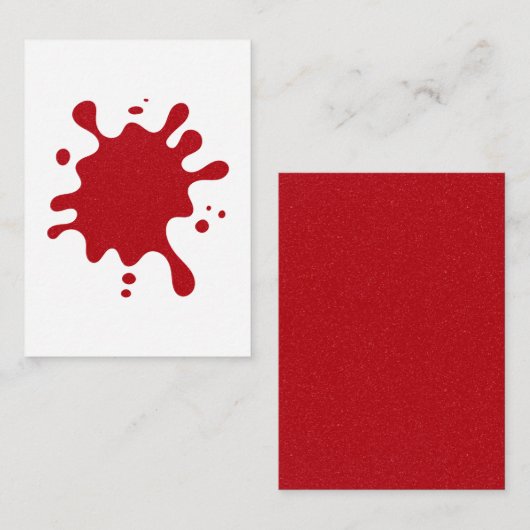 Tomato Red Platsch Business Insert Card Mitteilungskarte (Vorne/Hinten)