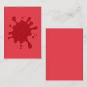 Tomato Red Platsch Custom Flat Note Card Mitteilungskarte (Vorne/Hinten)