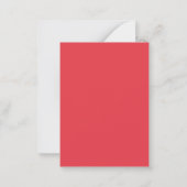 Tomato Red Platsch Custom Flat Note Card Mitteilungskarte (Rückseite)