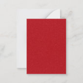 Tomato Red Platsch Custom Mini Flat Note Card Mitteilungskarte (Rückseite)