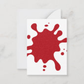 Tomato Red Platsch Custom Mini Flat Note Card Mitteilungskarte (Vorderseite)