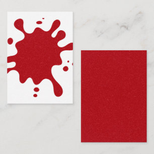 Tomato Red Platsch Custom Mini Flat Note Card Mitteilungskarte