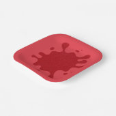Tomato Red Platsch Custom Paper Plate Pappteller (Gewinkelt)