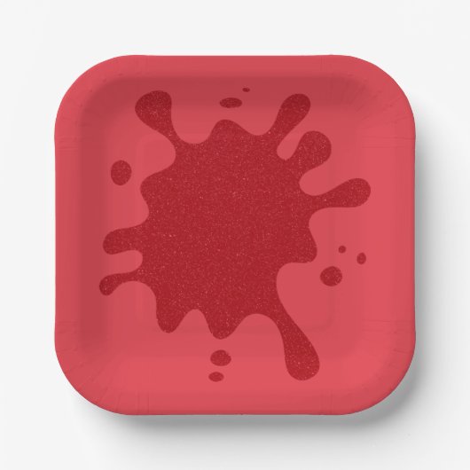 Tomato Red Platsch Custom Paper Plate Pappteller (Vorderseite)