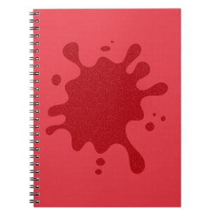 Tomato Red Platsch Spiral Foto Notebook - Anpassen Notizblock