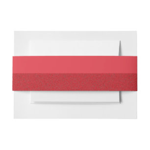Tomato Red Reverse Texture Einladung Bauchband Einladungsbanderole