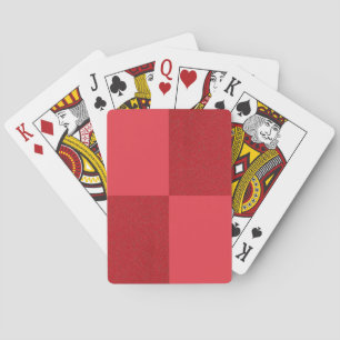 Tomato Red Schachbrett Grid Playing Cards - Anpass Spielkarten