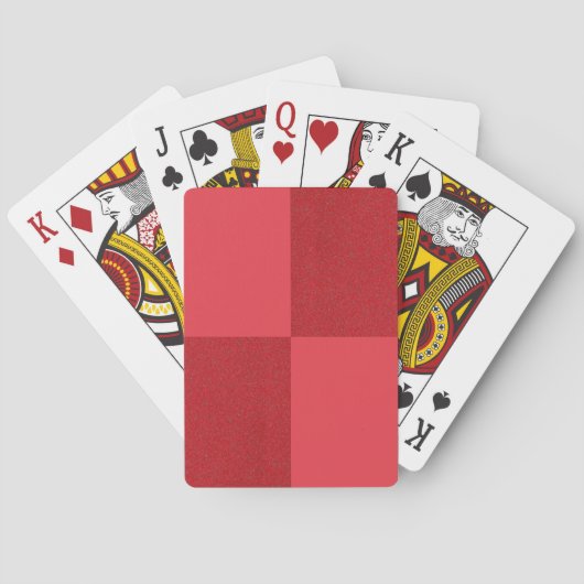 Tomato Red Schachbrett Grid Playing Cards - Anpass Spielkarten (Rückseite)