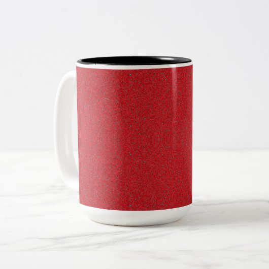 Tomato Red Speckle Keramik Tasse - Anpassbar (Vorderseite Links)