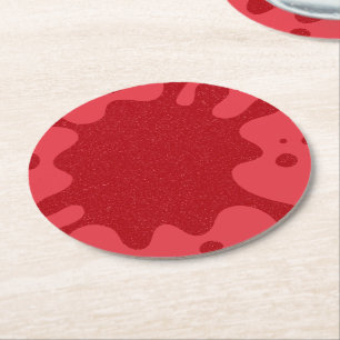 Tomato Red Spill Art Custom Untersetzer