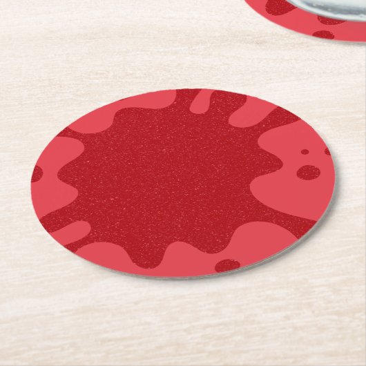 Tomato Red Spill Art Custom Untersetzer (Angewinkelt)