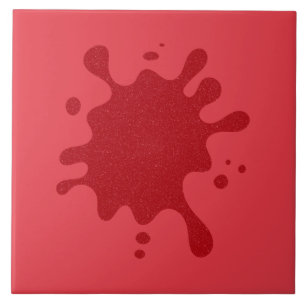 Tomato Red Splash Custom Keramik Tile Fliese